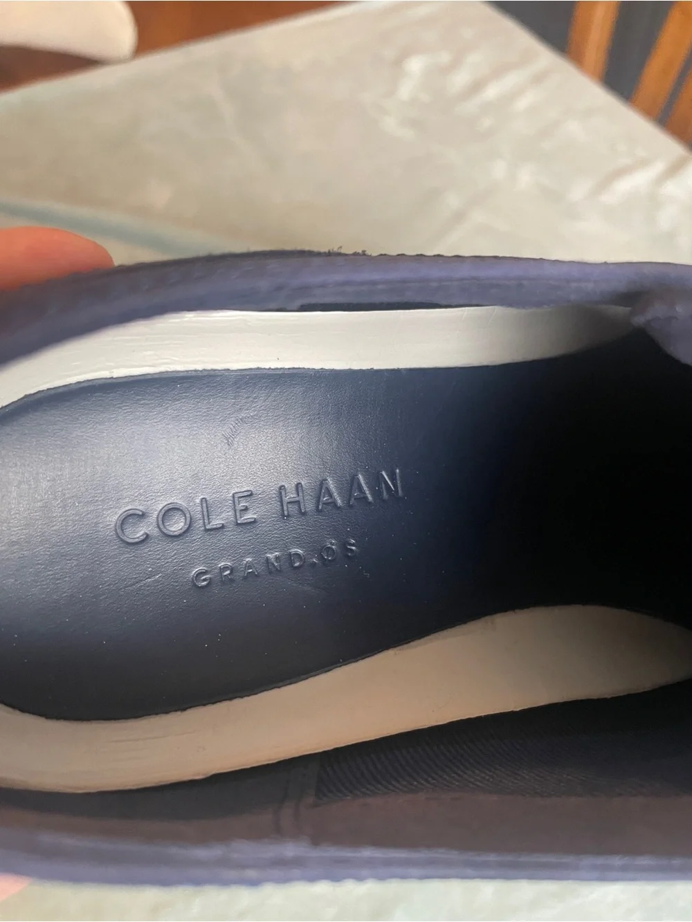 Cole Haan Men's Wingtip Derby in Navy Blue NWOT